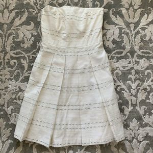 White House Black Market Strapless Pleated Dress